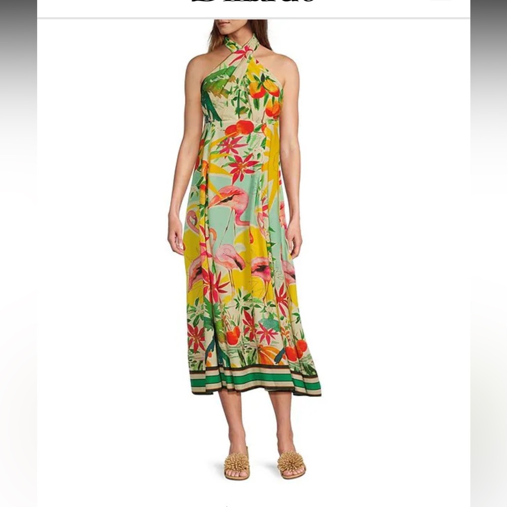 ANTONIO MELANI Multicolor Floral Halter Dress